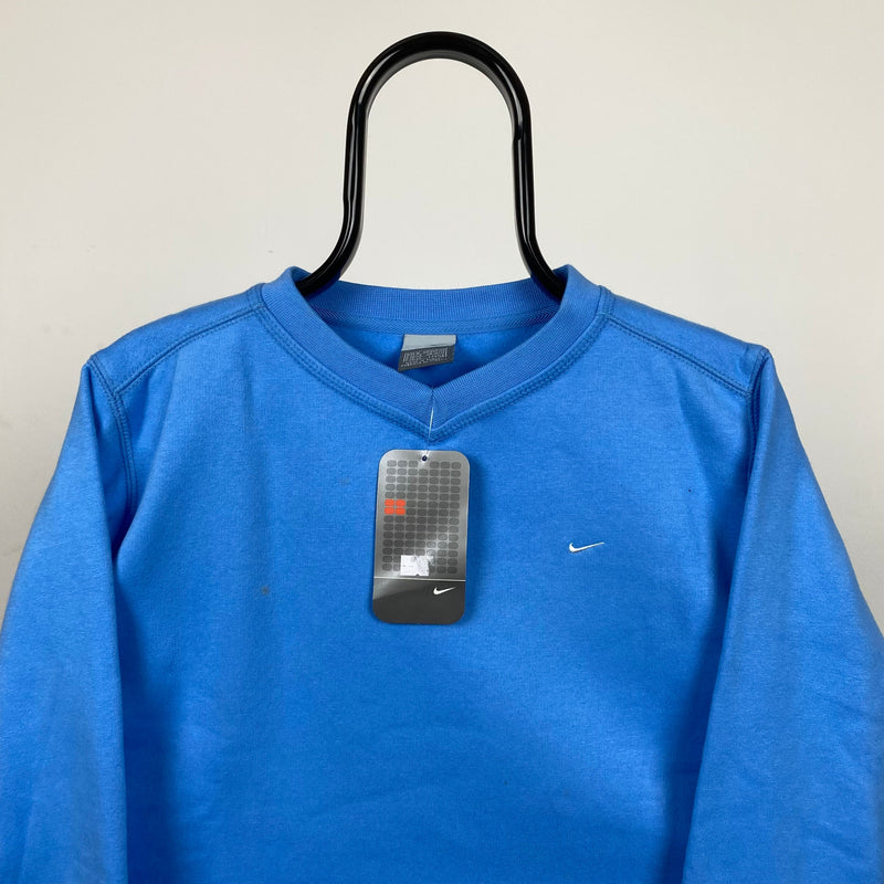 Vintage Nike Sweatshirt Baby Blue Medium