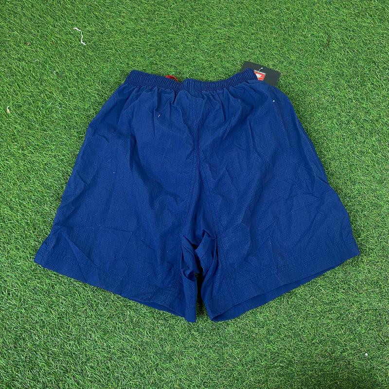 Vintage Nike Arsenal Football Shorts Blue XS