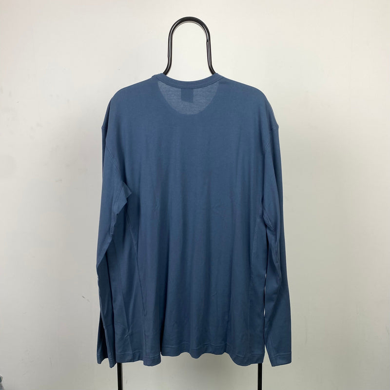 Vintage Nike Long Sleeve T-Shirt Blue XXL