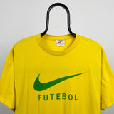 Vintage Nike Football T-Shirt Yellow Large