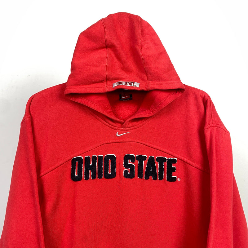 Vintage Nike Team Ohio State Hoodie Red Large