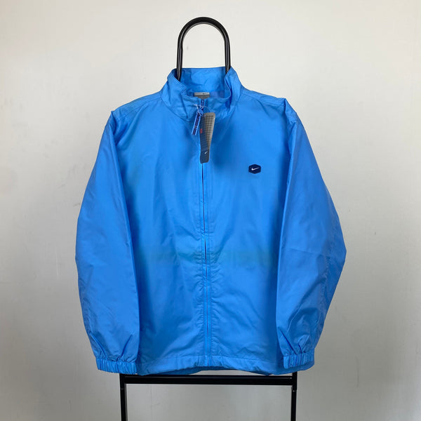 Vintage Nike Hex Windbreaker Jacket Baby Blue Small