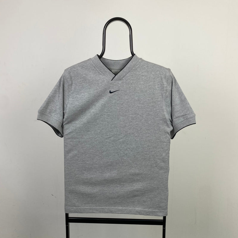 Vintage Nike Centre Swoosh T-Shirt Grey XXS