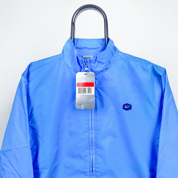 Vintage Nike Hex Windbreaker Jacket Baby Blue XS