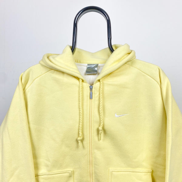 Vintage Nike Zip Hoodie Yellow XS