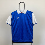 Vintage Nike Football Shirt T-Shirt Blue Small