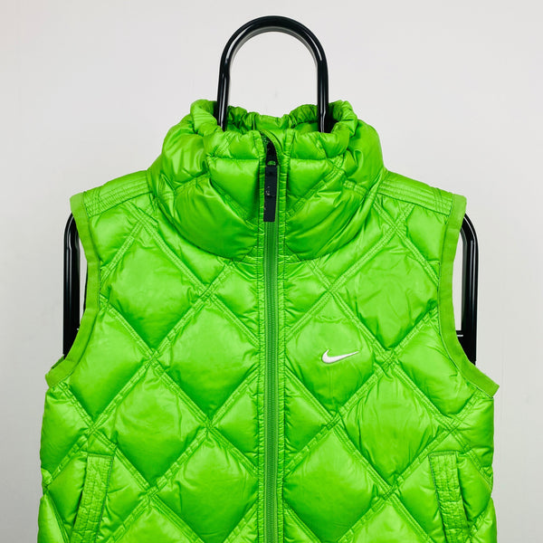 Vintage Nike Puffer Gilet Jacket Green Small