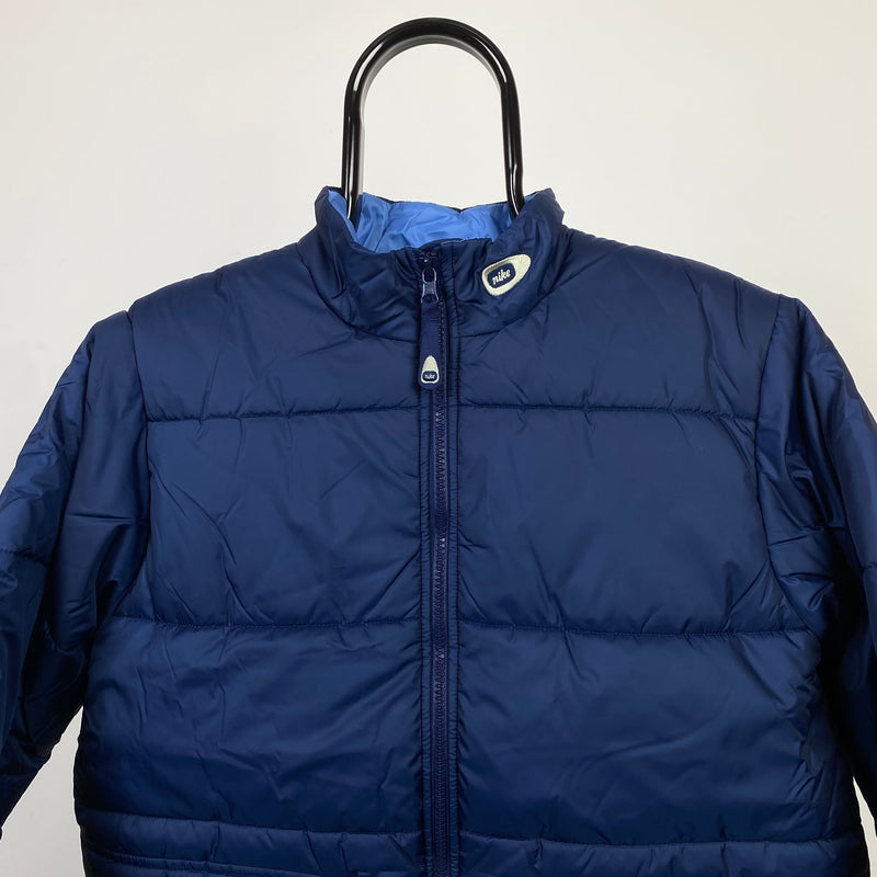 Vintage Nike Puffer Jacket Blue XS