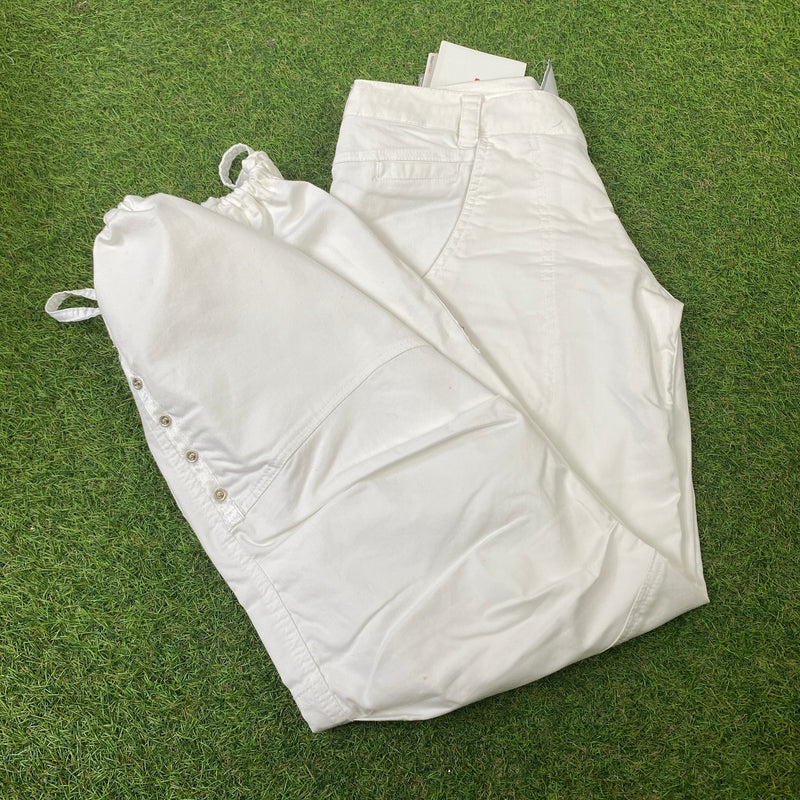 Vintage Nike Parachute Joggers White XS