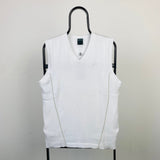 Vintage Nike Sweater Vest Sweatshirt White Small