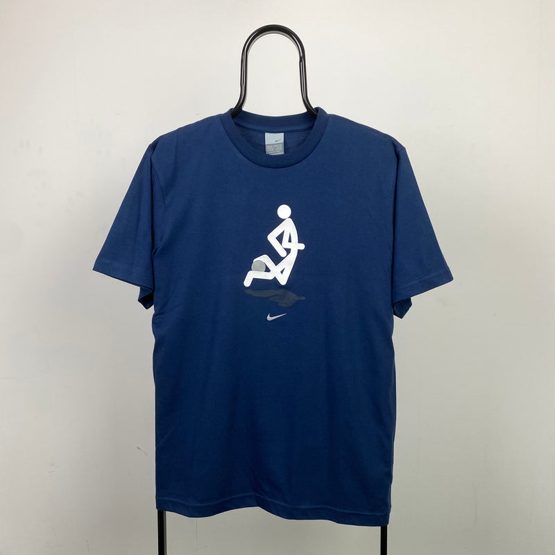 Vintage Nike Football T-Shirt Blue Medium