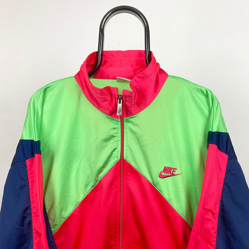 Vintage Nike Windbreaker Track Windbreaker Jacket Pink XL