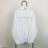 Vintage Nike Roll Neck Sweatshirt White Large