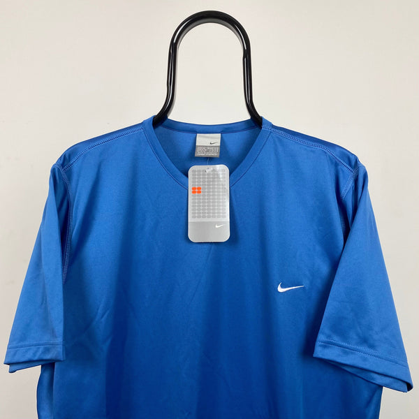 Vintage Nike Dri-Fit T-Shirt Blue Medium