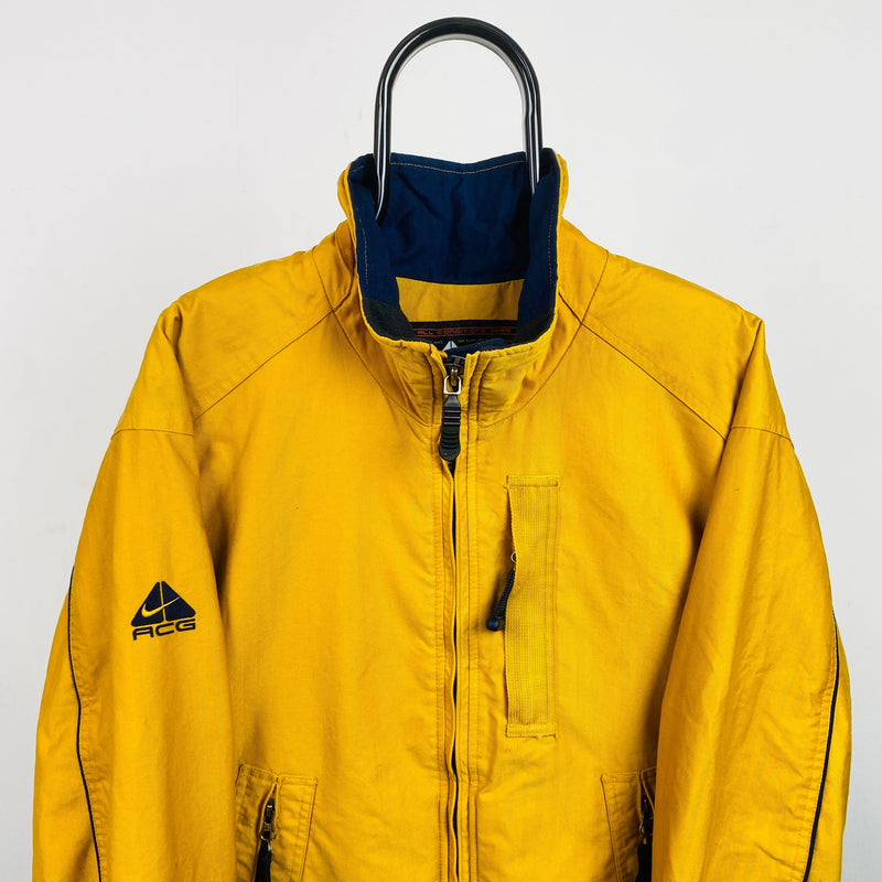 Vintage Nike ACG Waterproof Coat Jacket Yellow Small