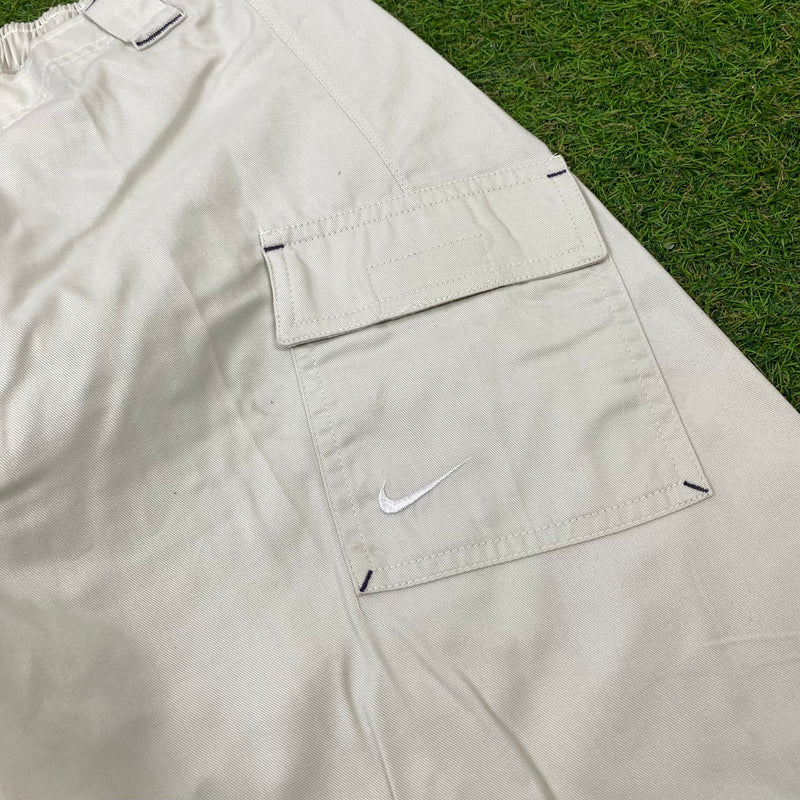 Vintage Nike Cargo Shorts Grey Small