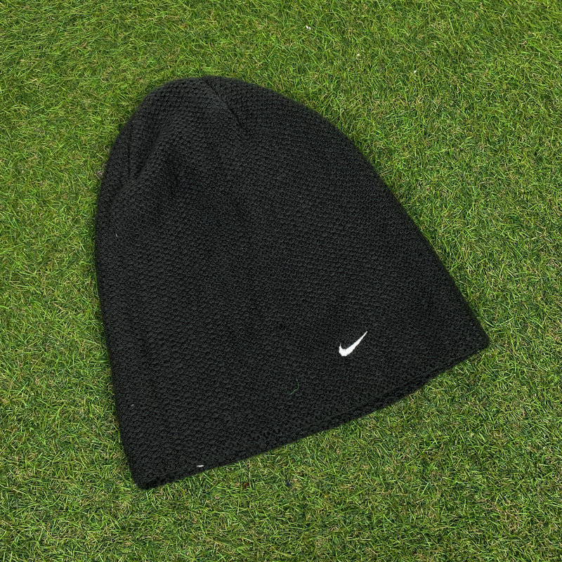 Vintage Nike Presto Knit Beanie Hat Black