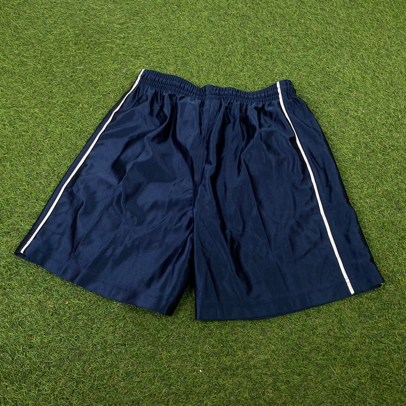 Vintage Nike Shiny Nylon Shorts Blue Small