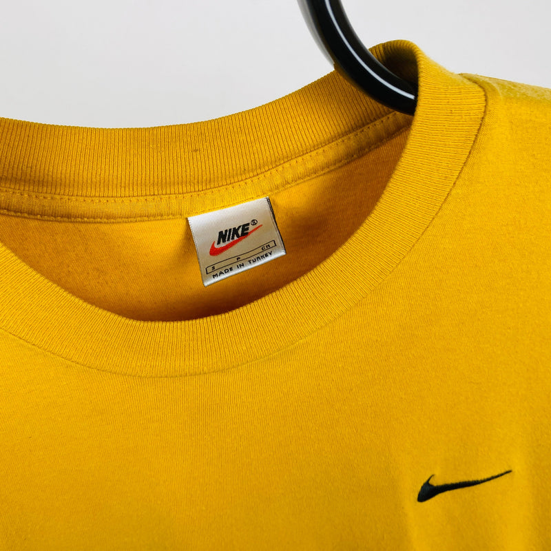 Vintage Nike T-Shirt Yellow Small