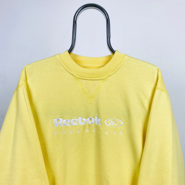 Retro Reebok Sweatshirt Pale Yellow Large