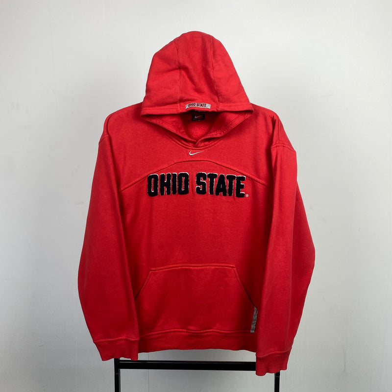 Vintage Nike Team Ohio State Hoodie Red Large