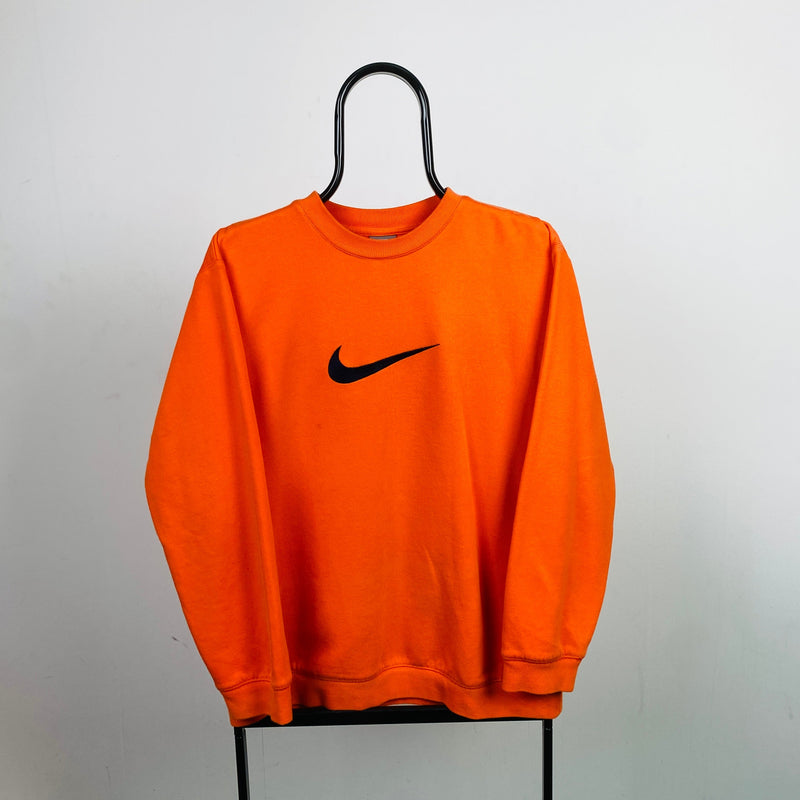 Vintage Nike Sweatshirt Orange Small