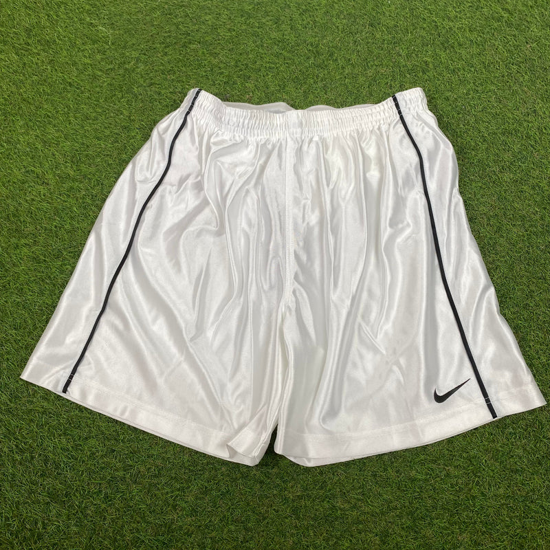 Vintage Nike Nylon Football Shorts White XL