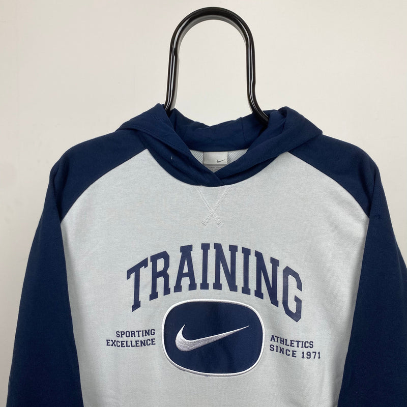 Vintage Nike Training Hoodie Grey Large