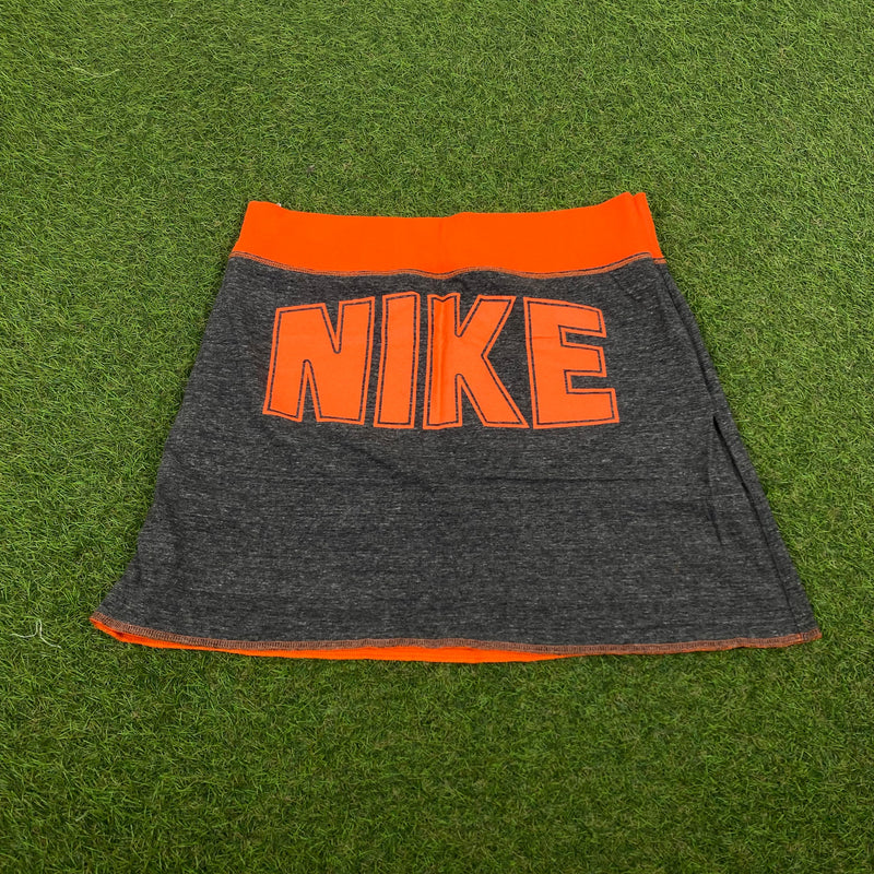 Vintage Nike Reversible Skirt Orange Grey Large