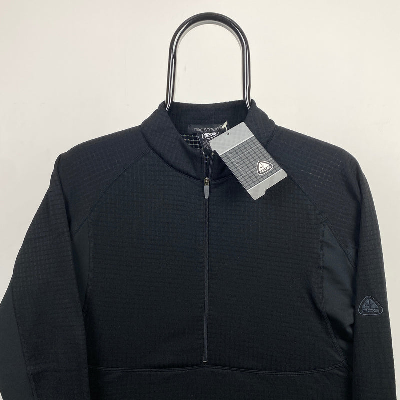 Vintage Nike Sphere ACG 1/4 Zip Sweatshirt Black Small