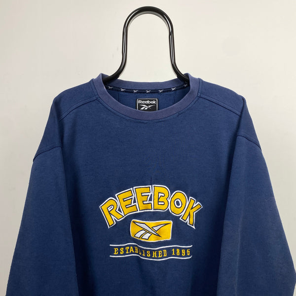 Retro Reebok Sweatshirt Blue XL