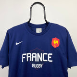 Vintage Nike France Rugby T-Shirt Blue XL