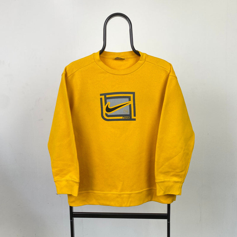 Vintage Nike Sweatshirt Yellow XS