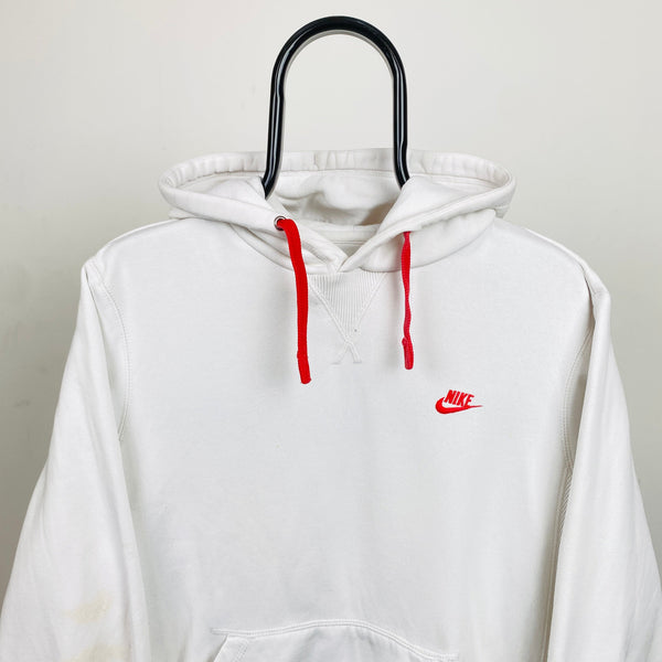 Vintage Nike Hoodie White Medium