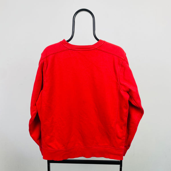 Vintage Nike Swoosh Sweatshirt Red Small