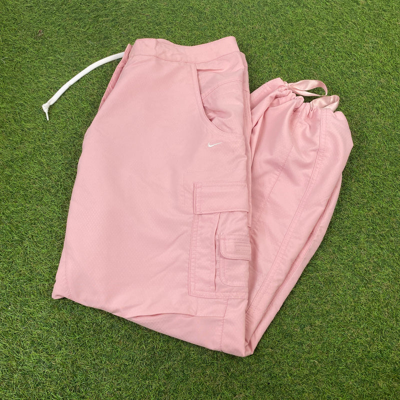 Vintage Nike Parachute Cargo Joggers Pink Small