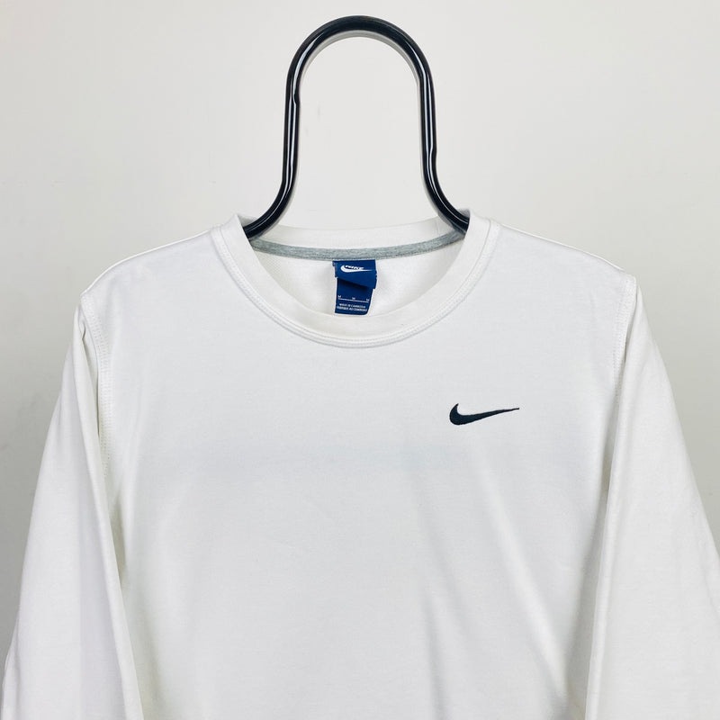 Vintage Nike Sweatshirt White Large