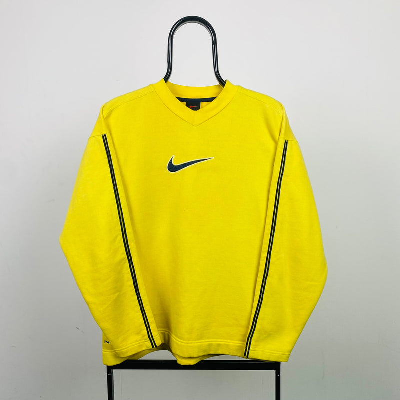 Vintage Nike Sweatshirt Yellow Small