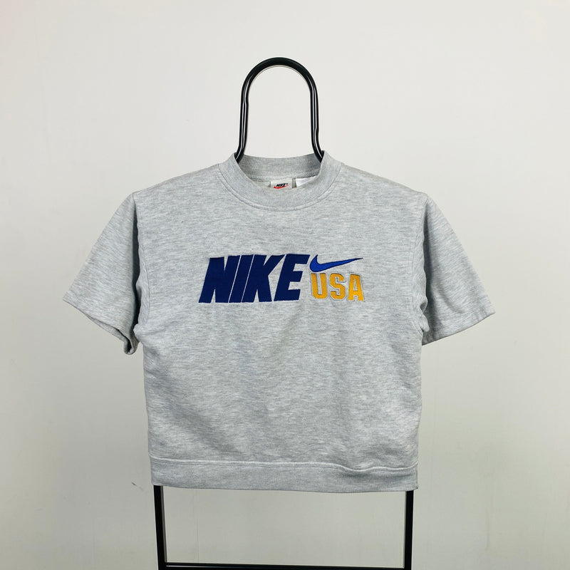 Vintage Nike Sweatshirt Tee Top Grey XS