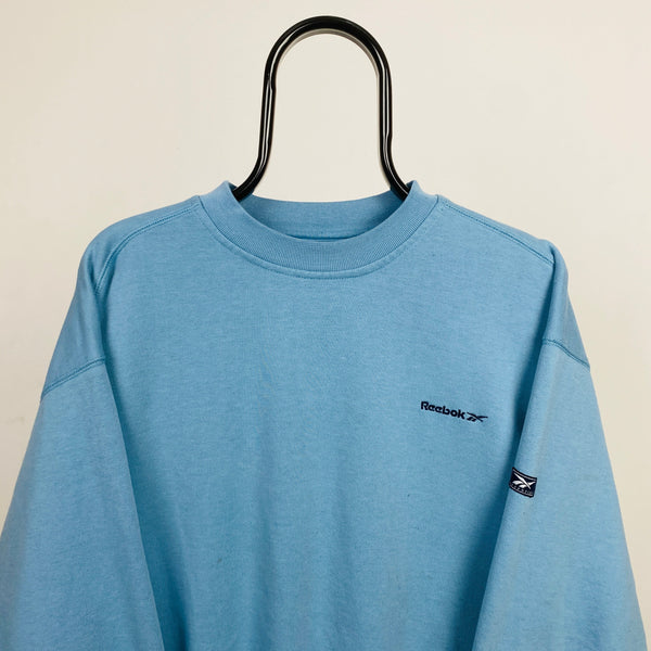 Retro Reebok Sweatshirt Sky Blue Large