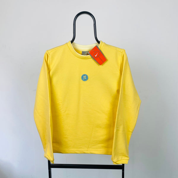 Vintage Nike Sweatshirt Yellow XS