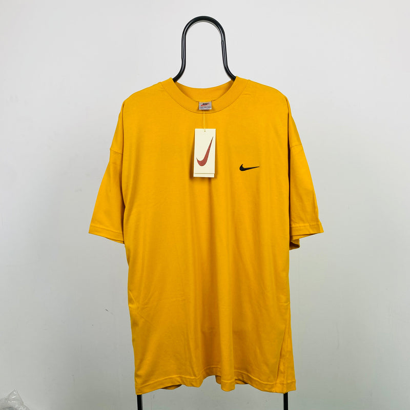 Vintage Nike T-Shirt Gold Yellow XXL