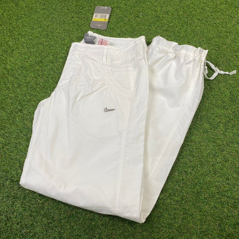 Vintage Nike Parachute Joggers White XL