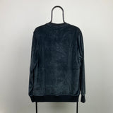 Vintage Nike Velour Sweatshirt Black Large