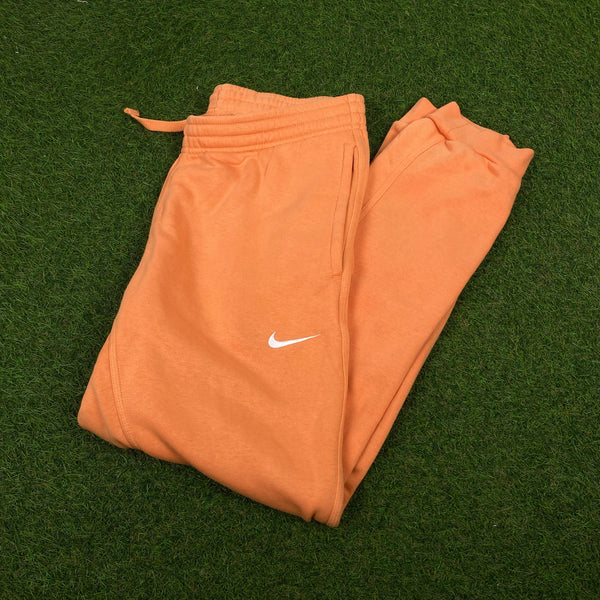 Vintage Nike Cotton Joggers Orange Medium