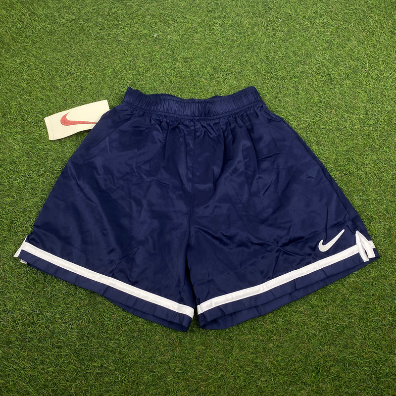 Vintage Nike Nylon Shorts Blue Small