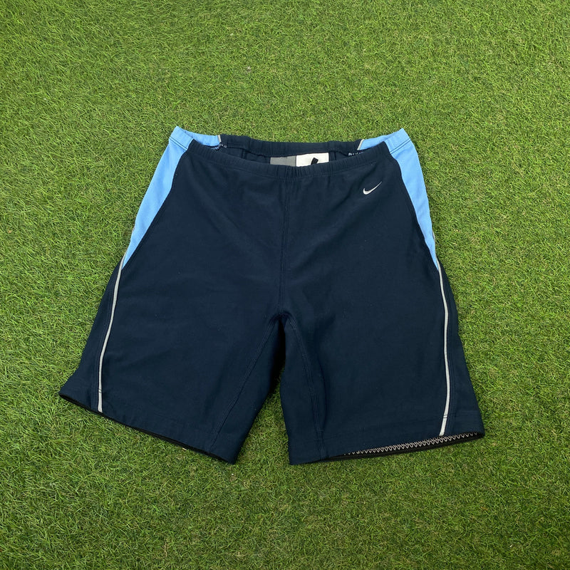 Vintage Nike Nylon Bike Shorts Blue Medium