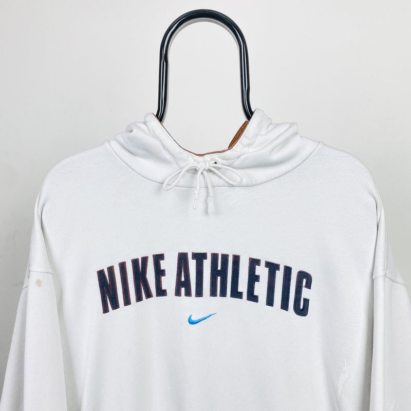 Vintage Nike Athletic Hoodie White XL