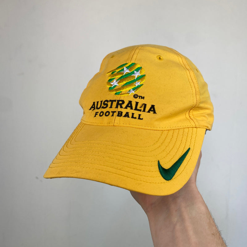 Vintage Nike Australia Football Hat Yellow