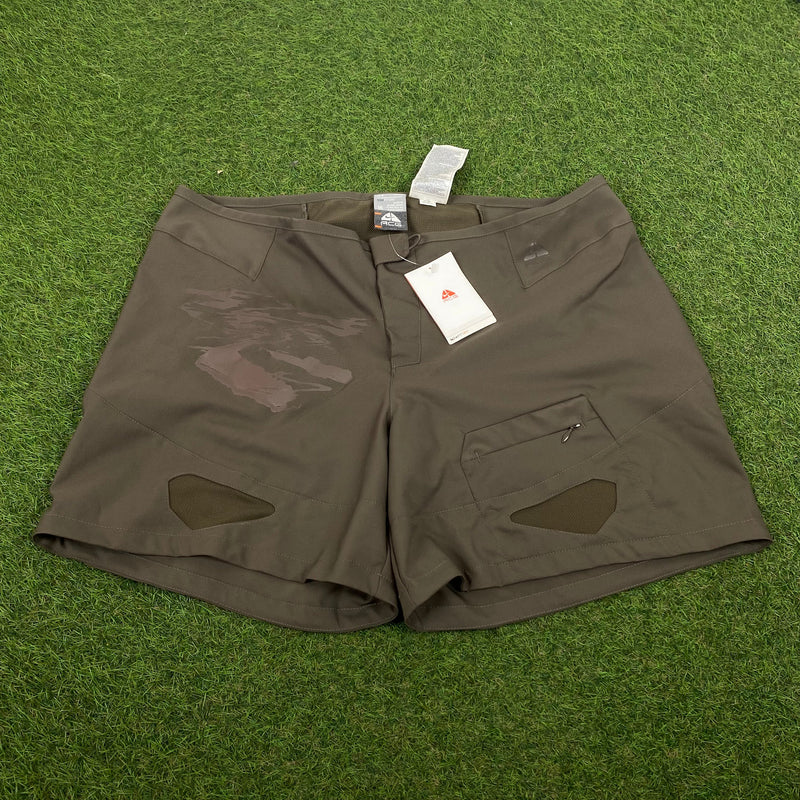 Vintage Nike ACG Cargo Shorts Brown XL